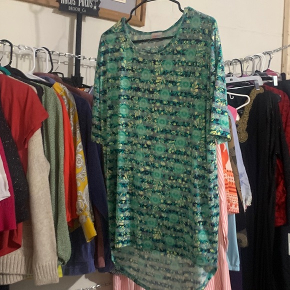 LuLaRoe Tops - LuLaRoe Teal and Navy Floral Top